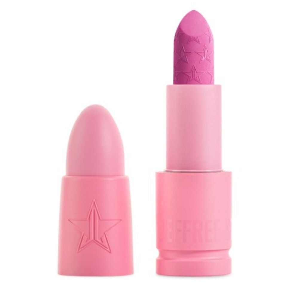 Jeffree Star Velvet Trap Lipstick in Laced Cake Pink Barbie lipstick